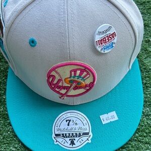 Mitchell & Ness Kids Cap - Cream and Teal